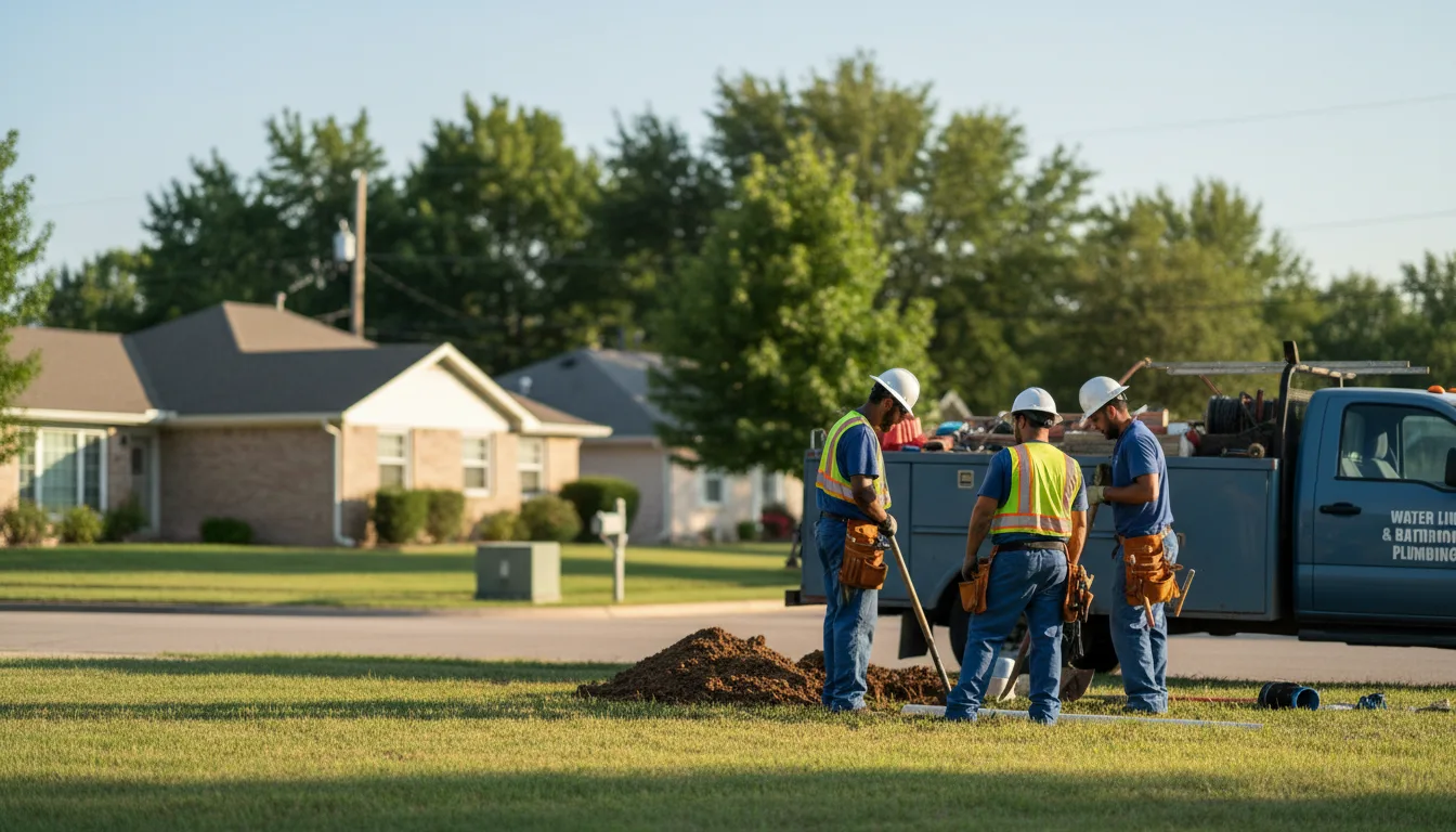 Residential water line and bathroom plumbing service in Bloomsdale, MO